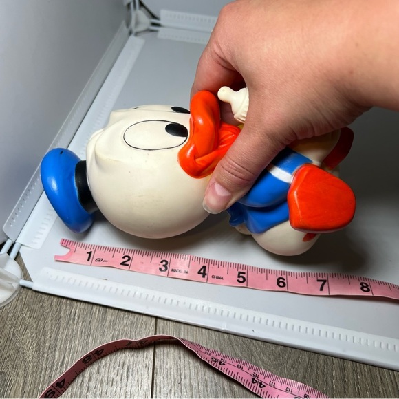 Vintage Disney Baby Donald Duck Rubber Squeak Toy 7” Tall Baby Toys Dog Toys - Picture 5 of 5
